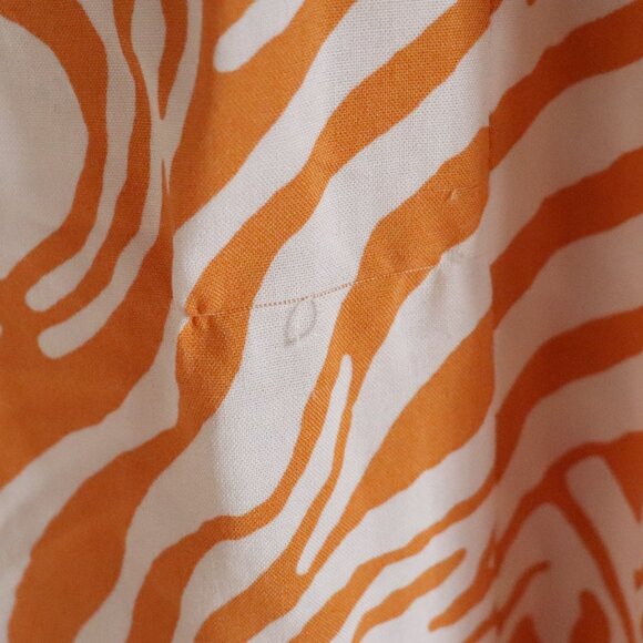 Primark Maxi Pull On Side Slit Orange Zebra Sz 2 Lightweight Semi Sheer Skirt - Picture 8 of 12